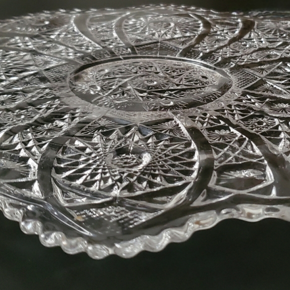 🎂13" "Daisy and Button" Footed Cake 🎂 🥮 Plate Serving Plate by Imperial Glass - Picture 10 of 11